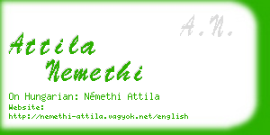 attila nemethi business card